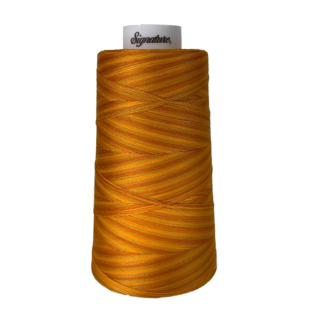 M76 Brassy Yellows Signature Cotton Variegated Thread - Linda's Electric Quilters
