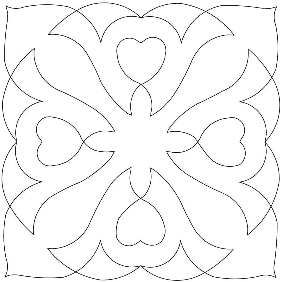 Hearts of Tulips Block - Linda's Electric Quilters