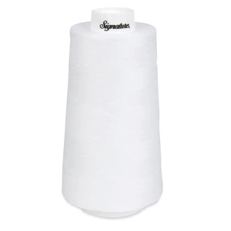 001 White Signature Cotton Covered Polyester Thread